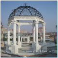 White Marble Gazebo with Iron Roof For Sale